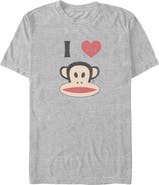 Paul Frank Men's Paul Frank Distressed I Heart Julius Graphic Tee