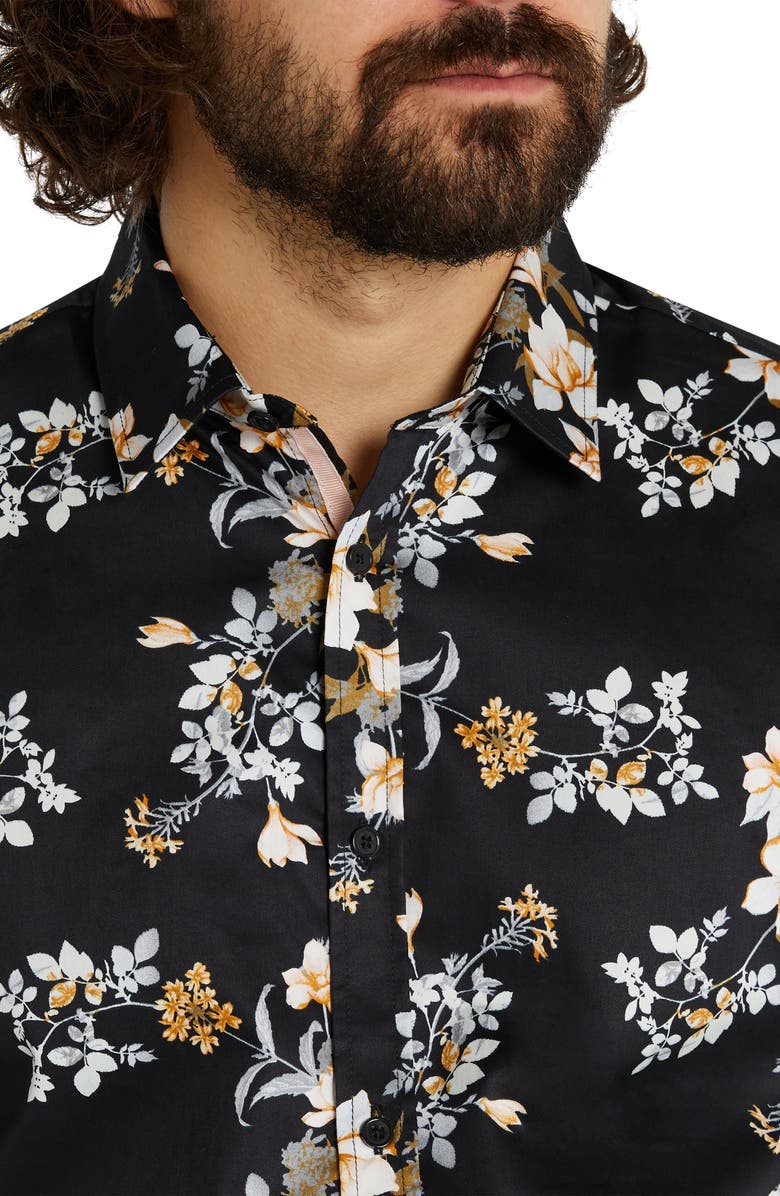 Johnny Bigg Miles Floral Button-Up Shirt, Alternate, color, 
