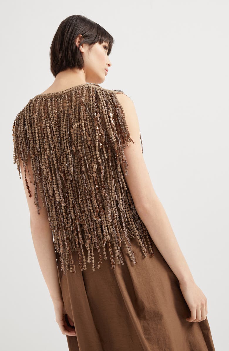 Brunello Cucinelli Dazzling Cascades top, Alternate, color, 