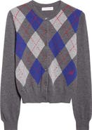 Johnstons of Elgin Clan Argyle Plaid Cashmere Cardigan