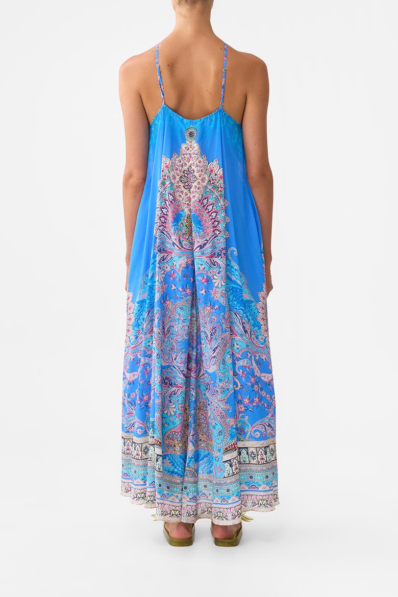 Gather Neck Hardware Maxi Dress Footsteps In Folklore, Alternate, color, Footsteps In Folklore
