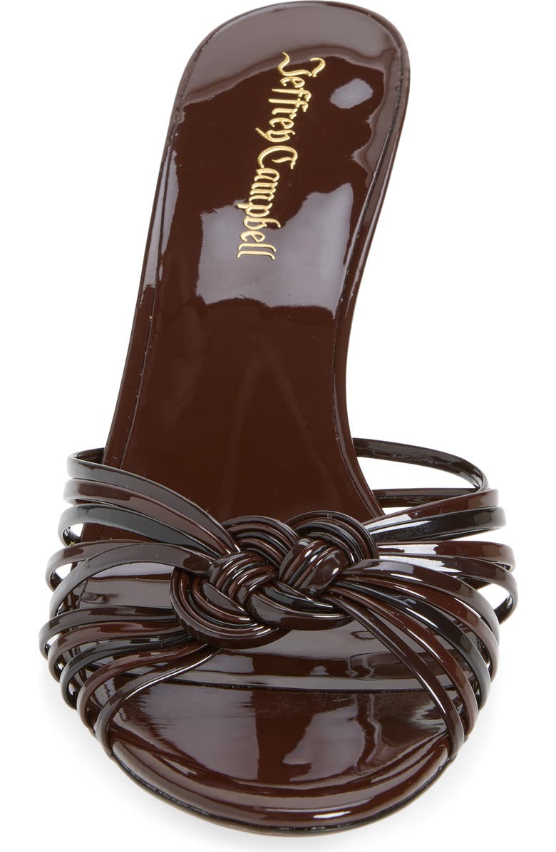 Jeffrey Campbell Constella Slide Sandal, Alternate, color, Brown Patent Combo