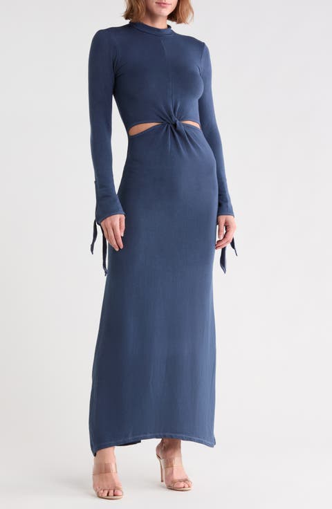 Long Sleeve Cutout Maxi Dress