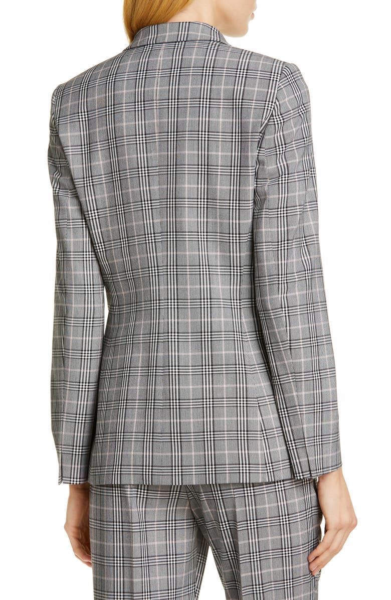 HUGO Alevia Plaid Blazer, Alternate, color,