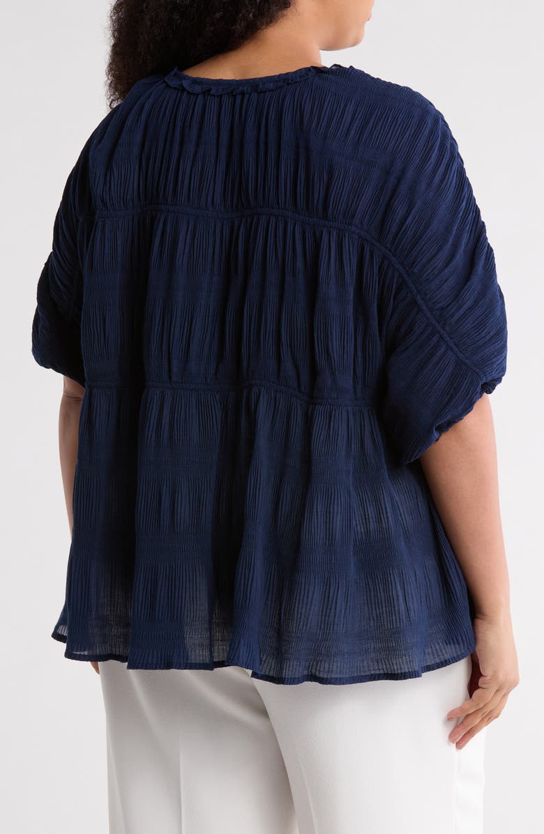 MAX STUDIO Textured Puff Sleeve Top, Alternate, color, 