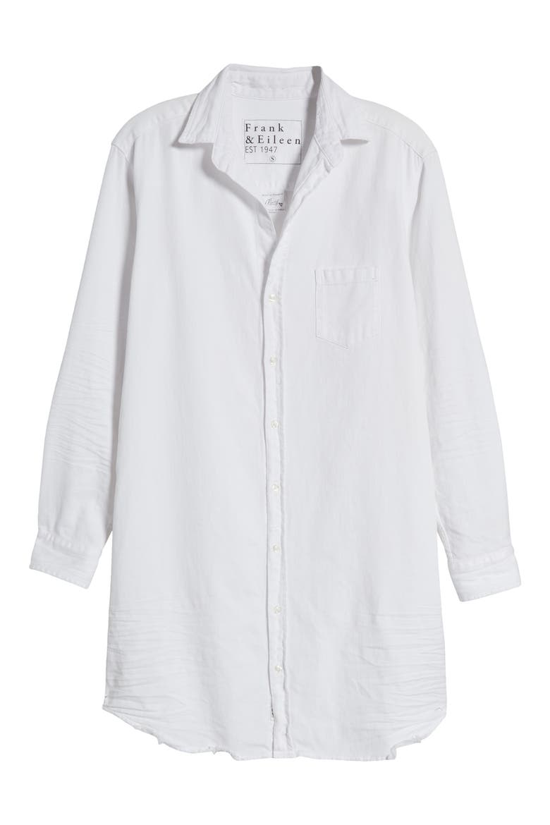 Mary Classic Long Sleeve Shirtdress, Alternate, color, WHITE TATT
