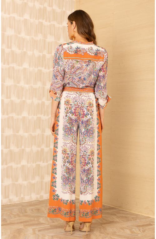 Hale Bob Jaylani Silk Pant In Orange