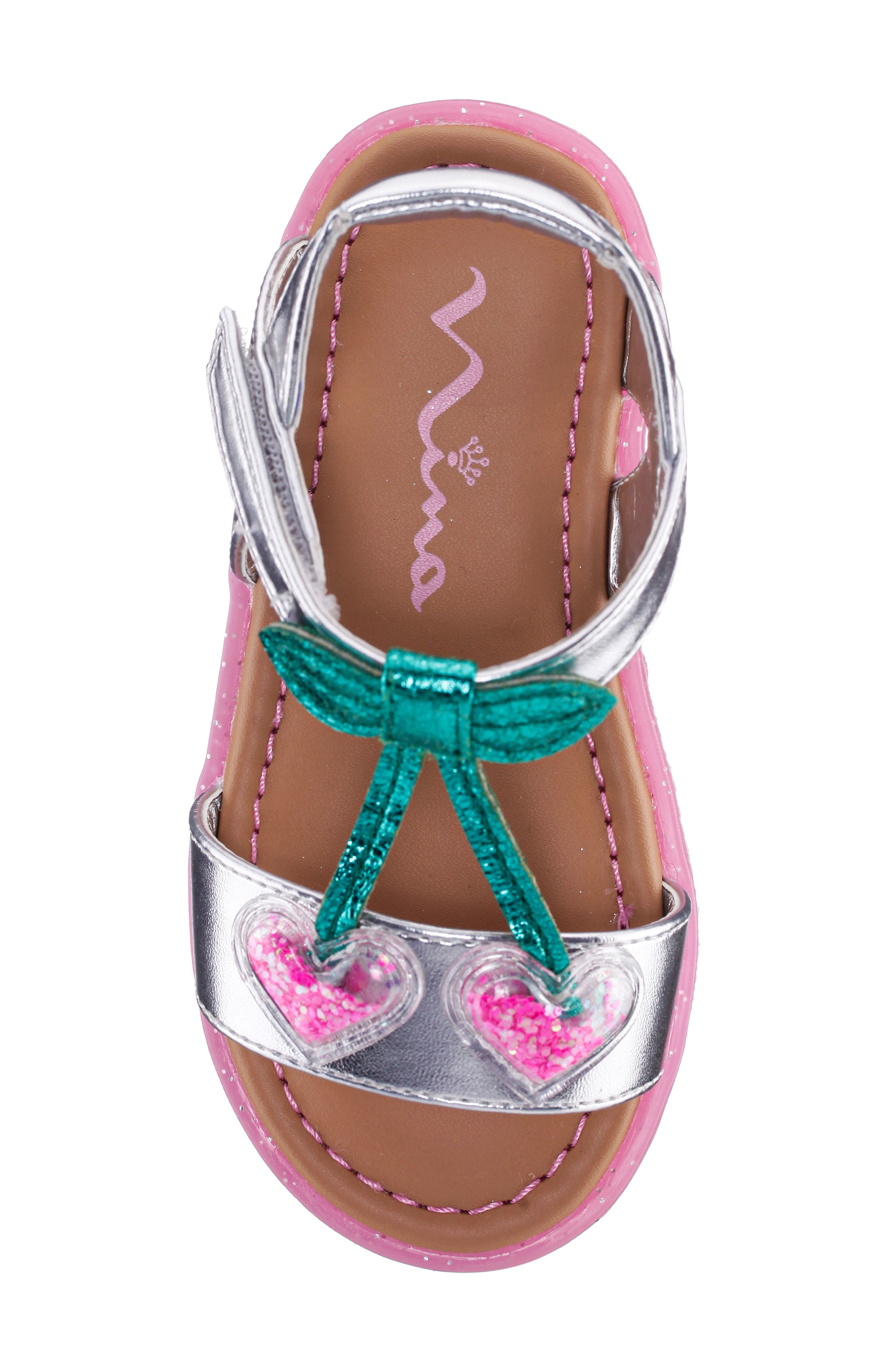 Nina Kids' Aeden Slingback Sandal, Alternate, color, Silver Metallic