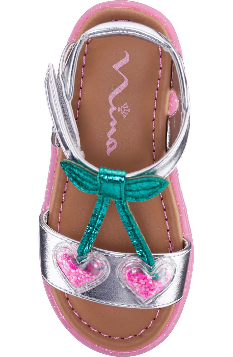 Nina Kids' Aeden Slingback Sandal, Alternate, color, Silver Metallic