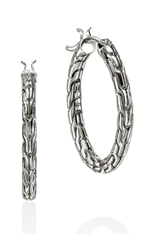 John Hardy Jh Essential Hoop Earrings In Silver