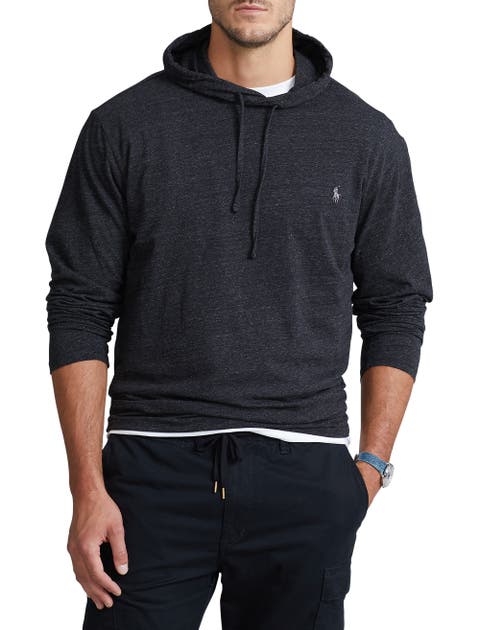 Big & Tall Jersey Hooded Long-Sleeve T-Shirt
