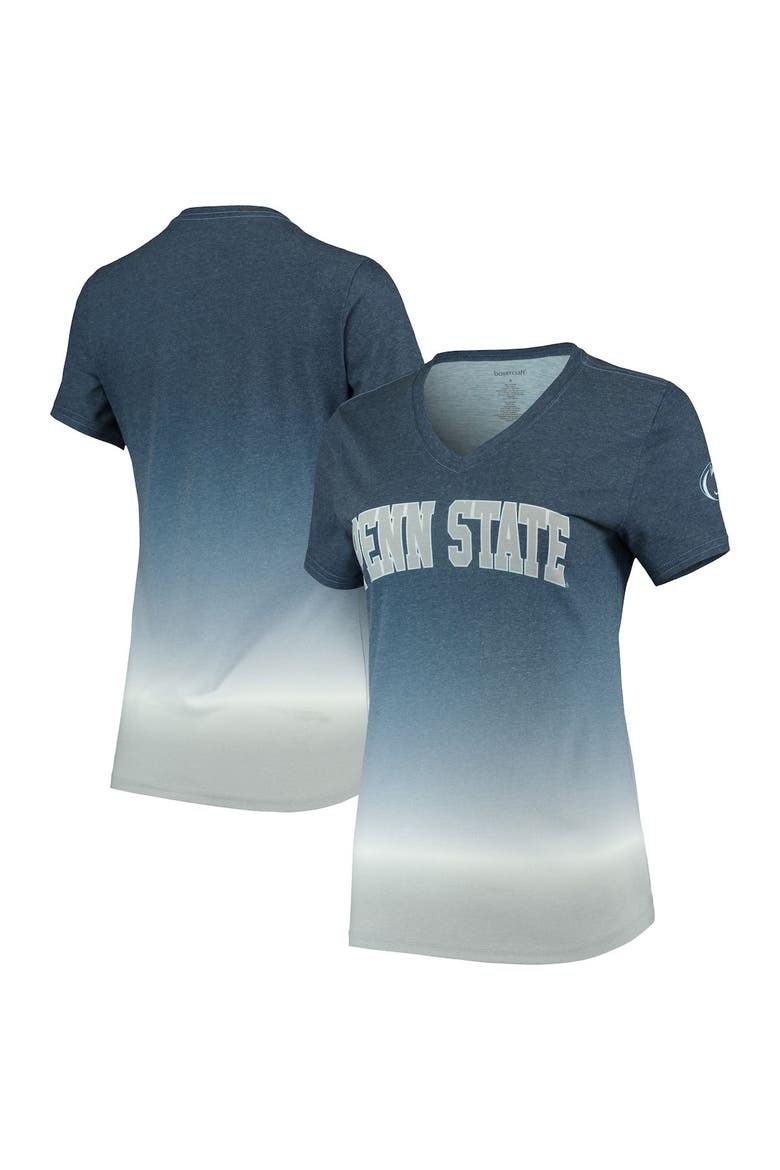 Women's Navy Penn State Nittany Lions Ombre V-Neck T-Shirt, Main, color, Navy