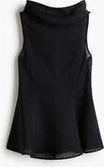 H&M Ramie-blend Peplum Top