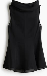 H&M Ramie-blend Peplum Top