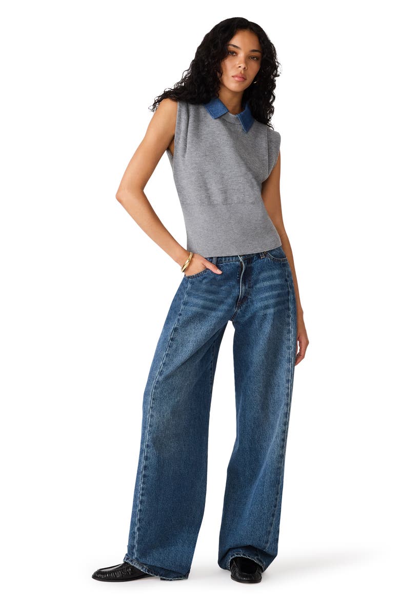 Kelson Cap Sleeve Sweater, Alternate, color, CHARCOAL