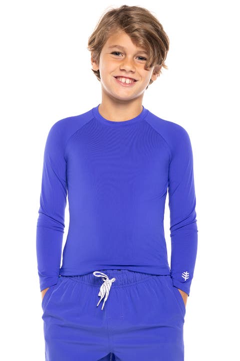 Kid's Coco Plum Sandshark Long Sleeve Surf Shirt, UPF 50+ Sun Protection