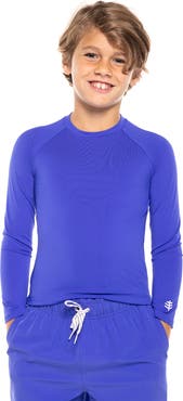 Coolibar Kid's Coco Plum Sandshark Long Sleeve Surf Shirt, UPF 50+ Sun Protection