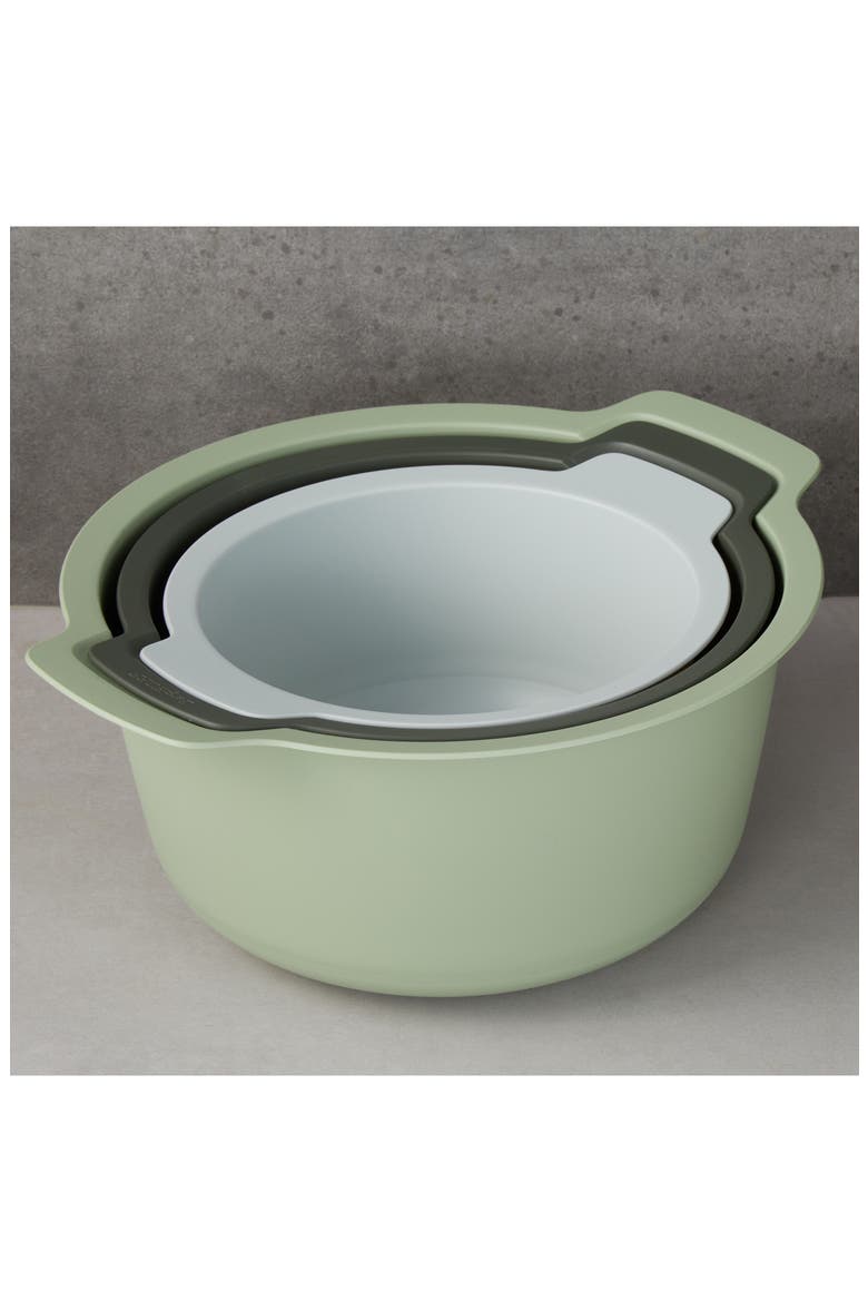3-Piece Mixing Bowls & Colander Set, Alternate, color, GREEN