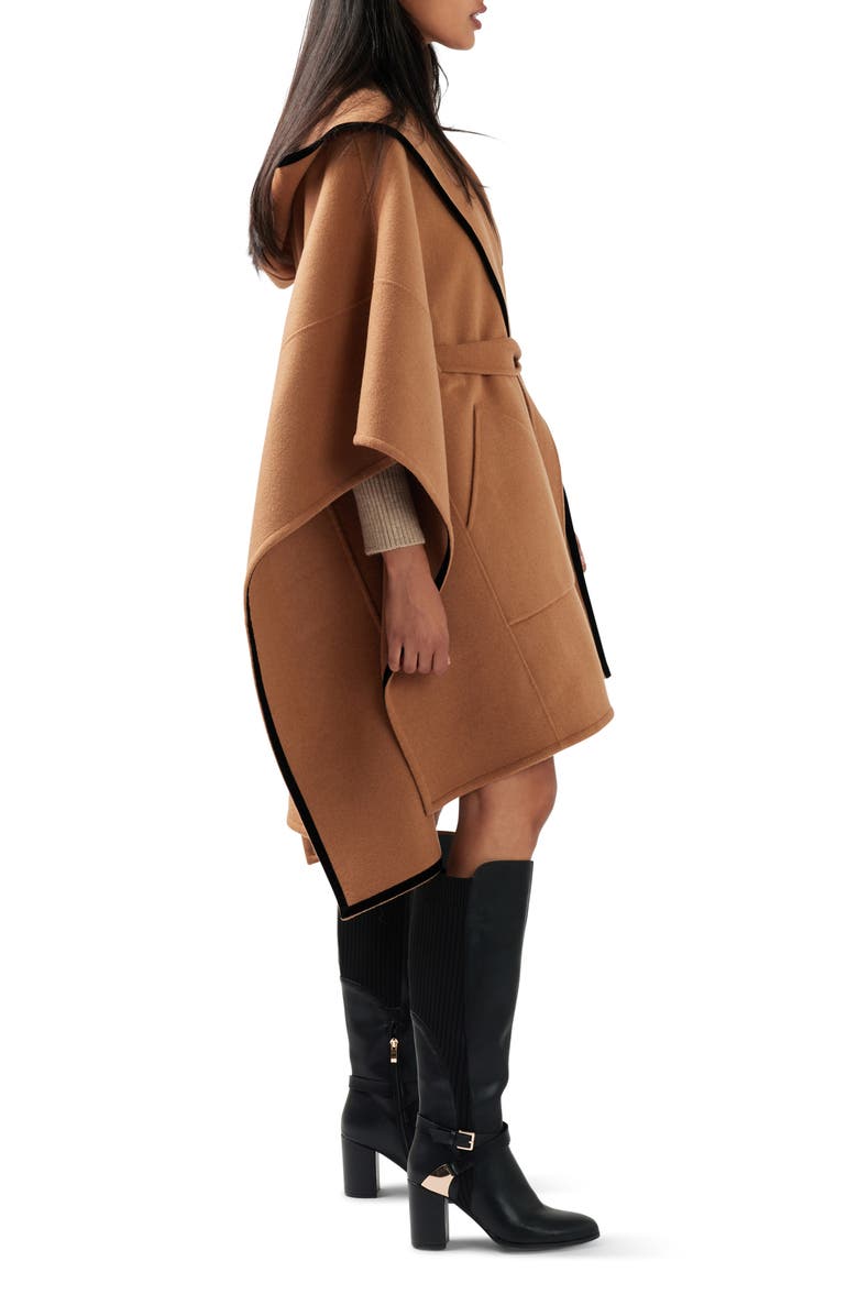 Belle & Bloom Need You Now Wool Blend Hooded Cape, Alternate, color,