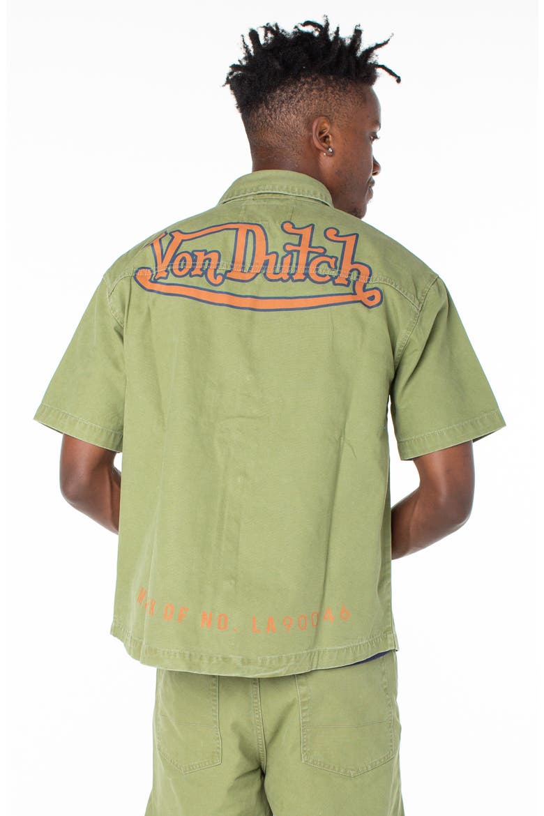 Short Sleeve Snap Front Hell  Shirt, Alternate, color, Sphagnum