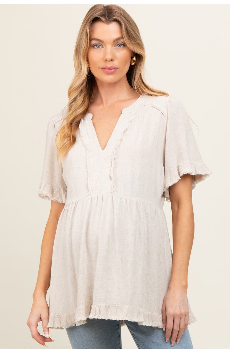 PinkBlush Short Sleeve Top, Main, color, Beige