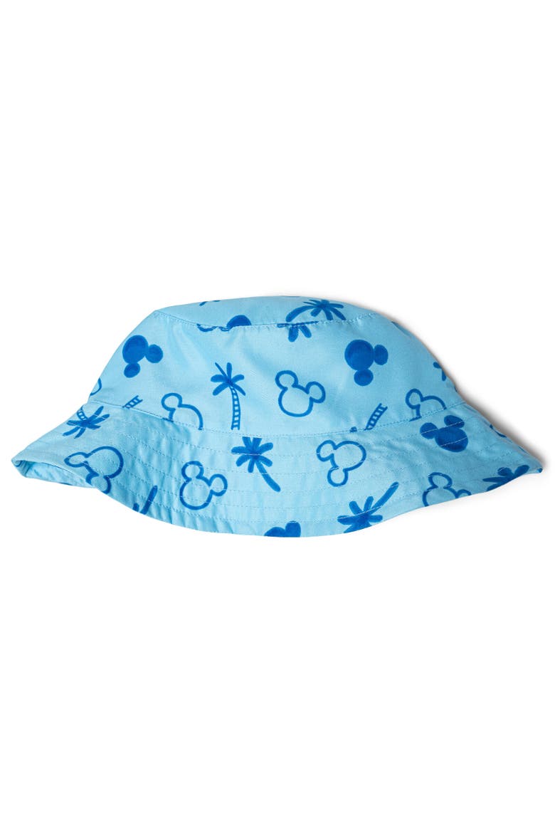 Mickey Mouse Baby Boys' Swimwear One Piece Sunsuit and Hat Set, Alternate, color, Light Blue Mickey
