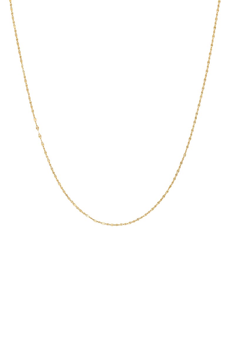 FUZION CREATIONS 14K Gold Mirror Link Chain Necklace, Main, color, Yellow