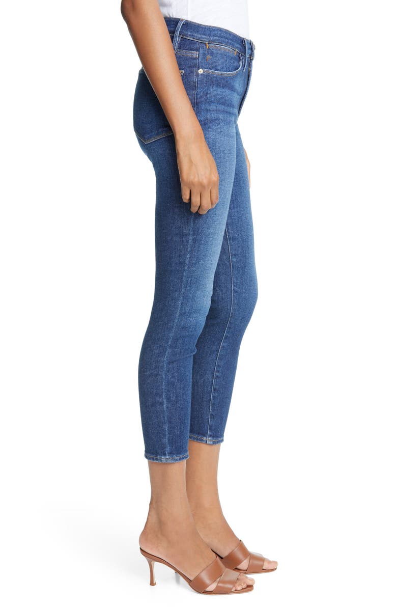 FRAME Le High Waist Crop Skinny Jeans, Alternate, color,