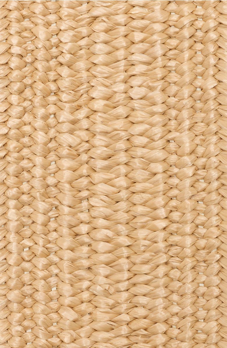 Vince Camuto Wrapped Buckle Stretch Woven Straw Belt, Alternate, color, Natural