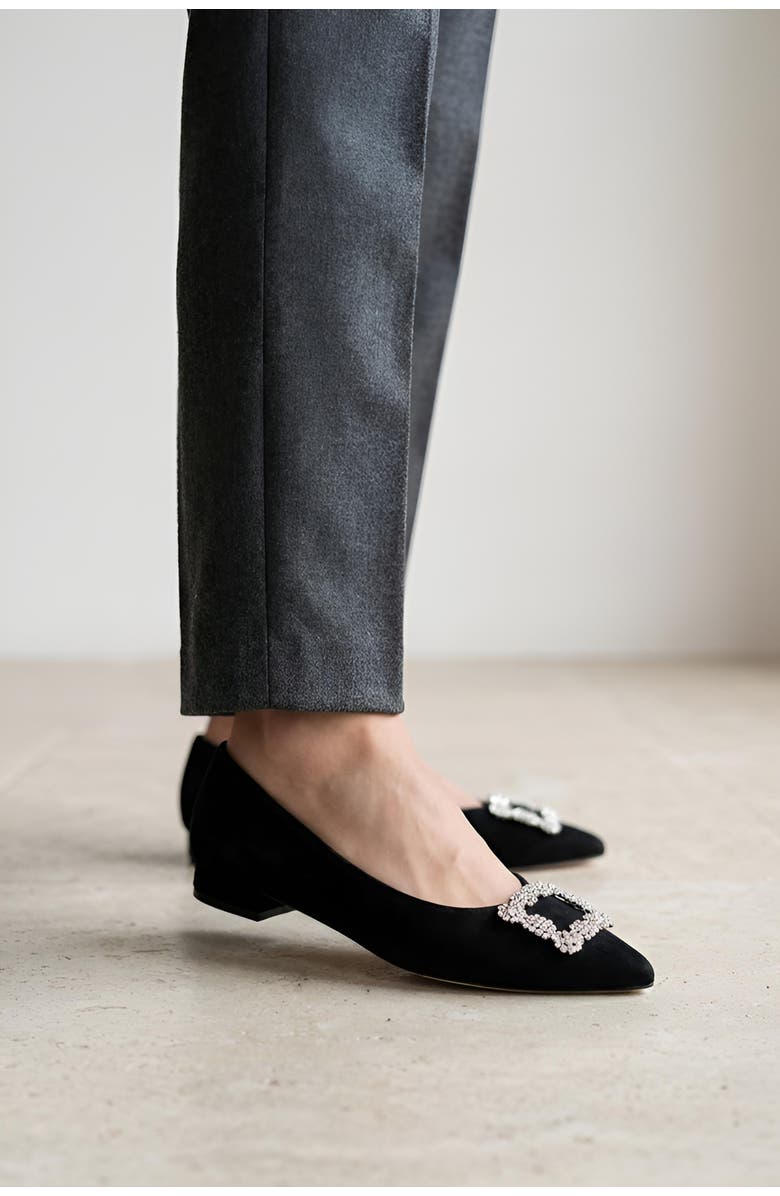 Menina Step Tiara Crystal Flat, Alternate, color, Black Crystal