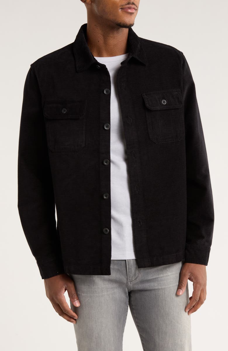 Union Corduroy Shirt Jacket, Main, color, Black
