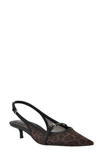 Calvin Klein Simira Kitten Heel Pump In Animal Print