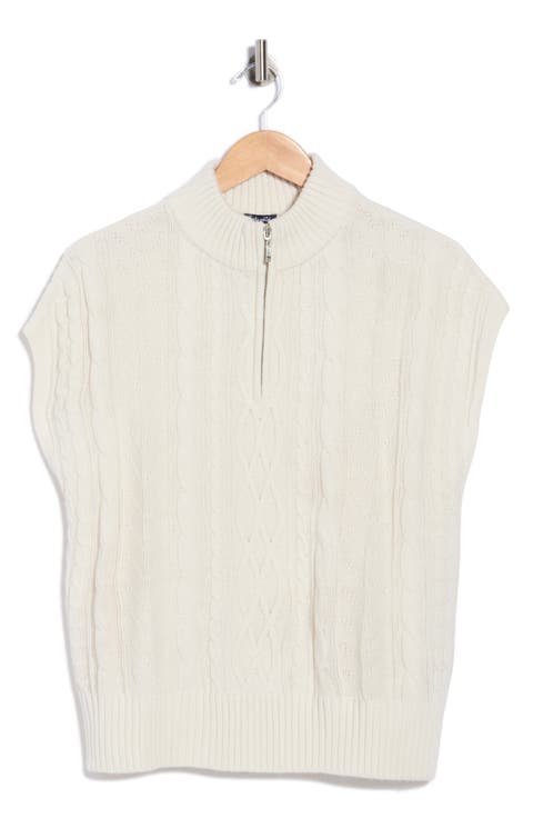 Cable Knit Half Zip Pullover