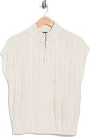 Splendid Cable Knit Half Zip Pullover