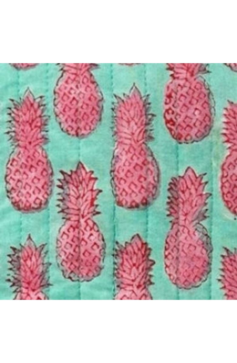 Mer St. Barth La Plage Ruffle Pouch, Alternate, color, Pineapple Crush Pink
