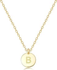 House of Frosted Initial Pendant Necklace