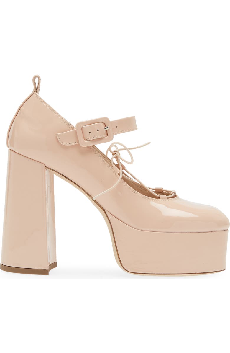 Simone Rocha Heart Toe Lace-Up Ballerina Mary Jane Platform Pump, Alternate, color,