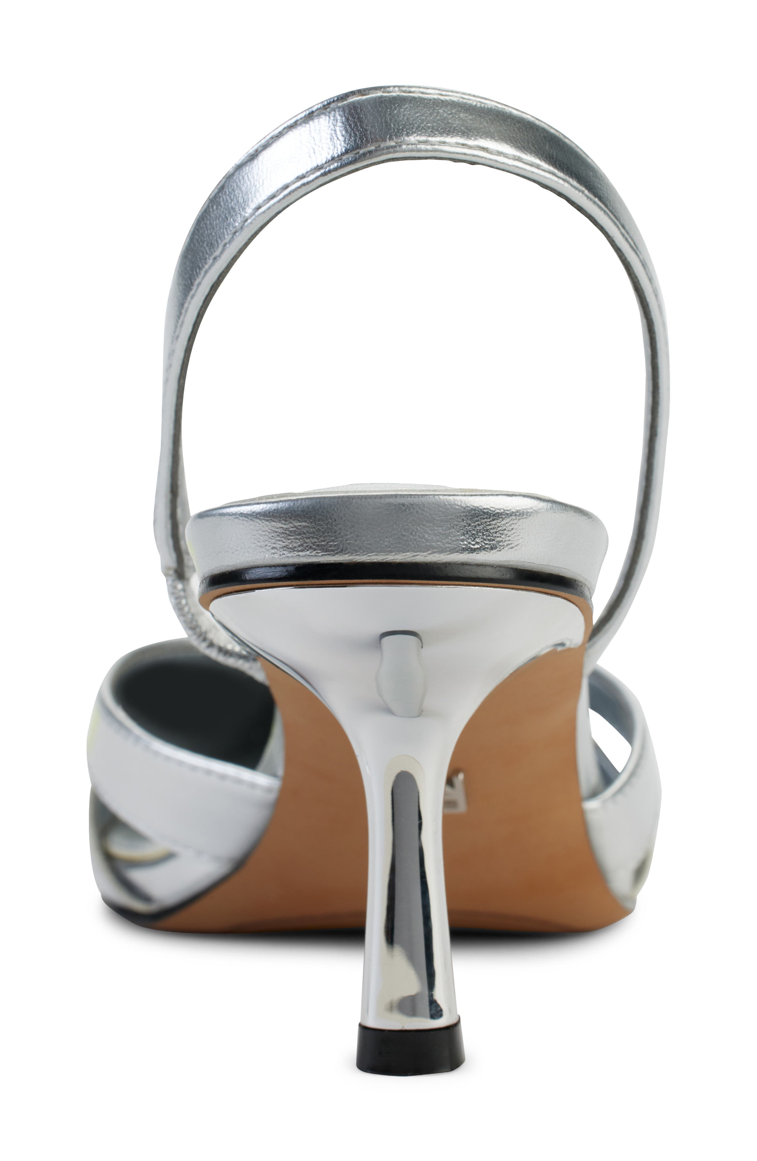 DKNY Glorianna Slingback Pointed Toe Pump, Alternate, color, Silver