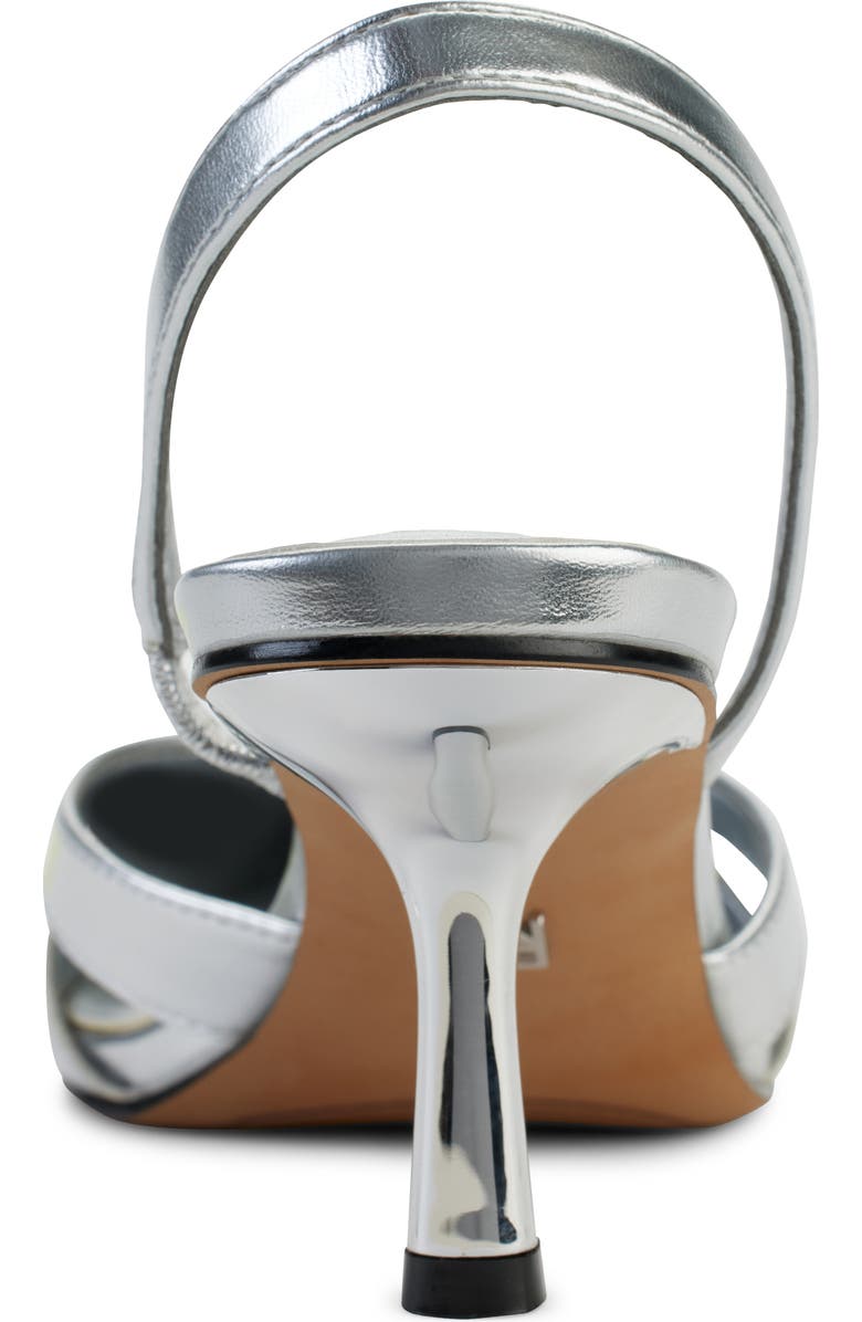 DKNY Glorianna Slingback Pointed Toe Pump, Alternate, color, Silver