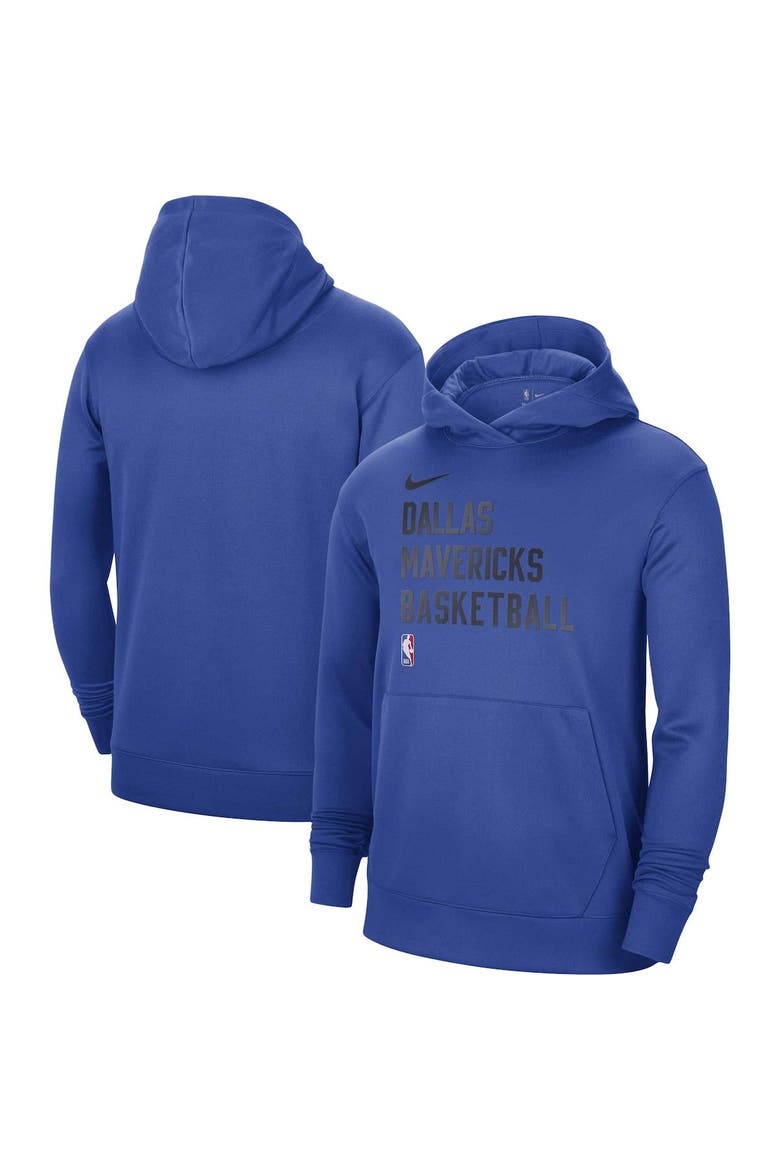 Unisex Nike Royal Dallas Mavericks 2023/24 Performance Spotlight On-Court Practice Pullover Hoodie, Main, color, Royal
