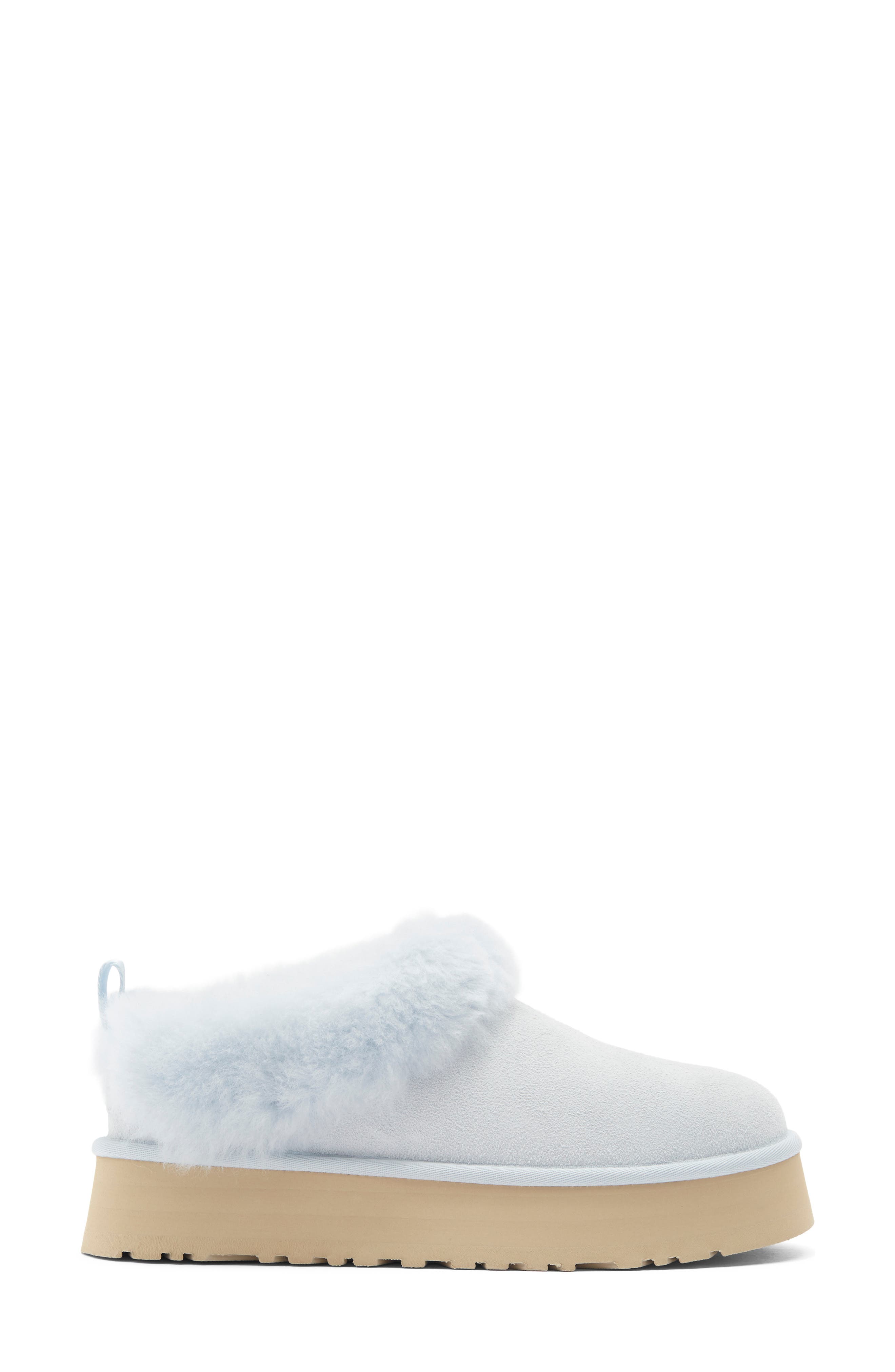 Tazzelle Genuine Shearling Collar Slipper, Alternate, color, SKY BLUE