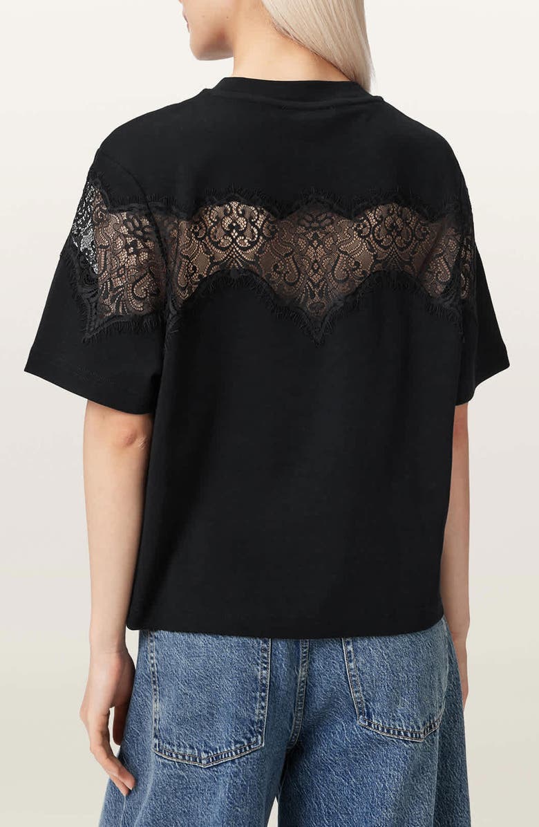 AllSaints Lisa Lace Panel T-Shirt | Nordstrom