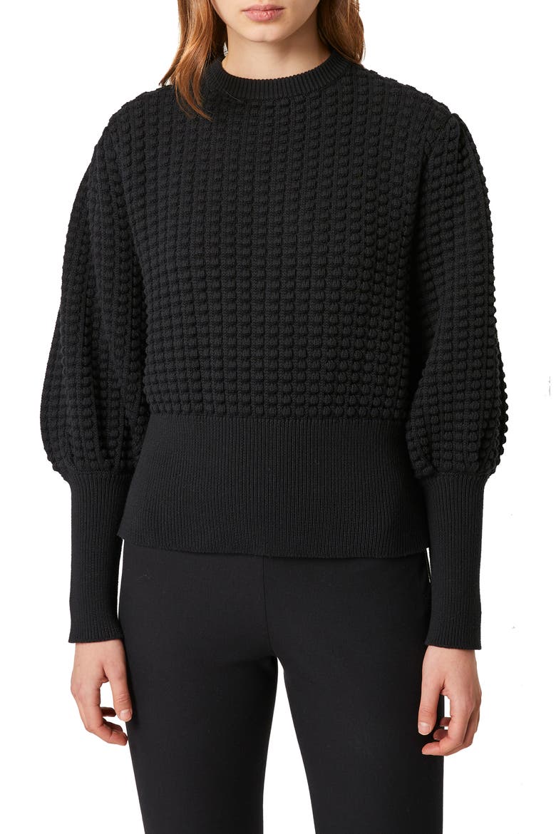 Mozart Popcorn Sweater, Main, color, BLACK