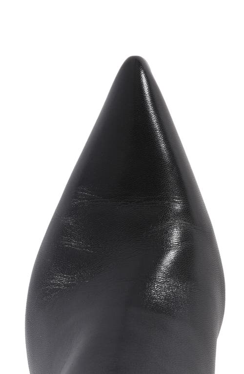 Seychelles Dinner Date Pointed Toe Boot In Black Leather