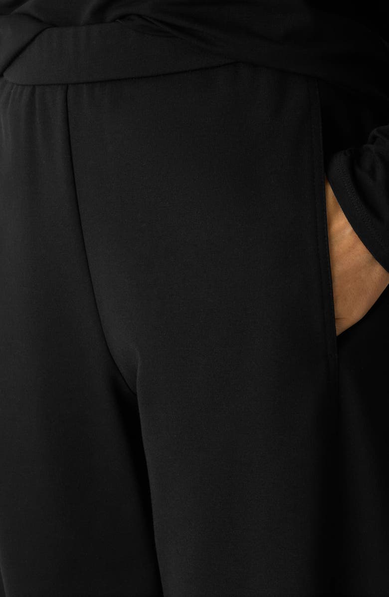 Eileen Fisher Double Knit Lantern Ankle Pants, Alternate, color, Black