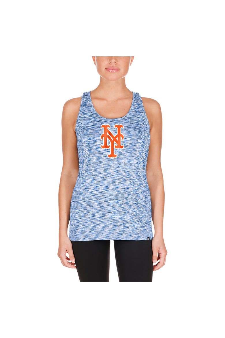 Women's New Era Royal New York Mets Space Dye Keyhole Back Tank Top, Alternate, color, Royal