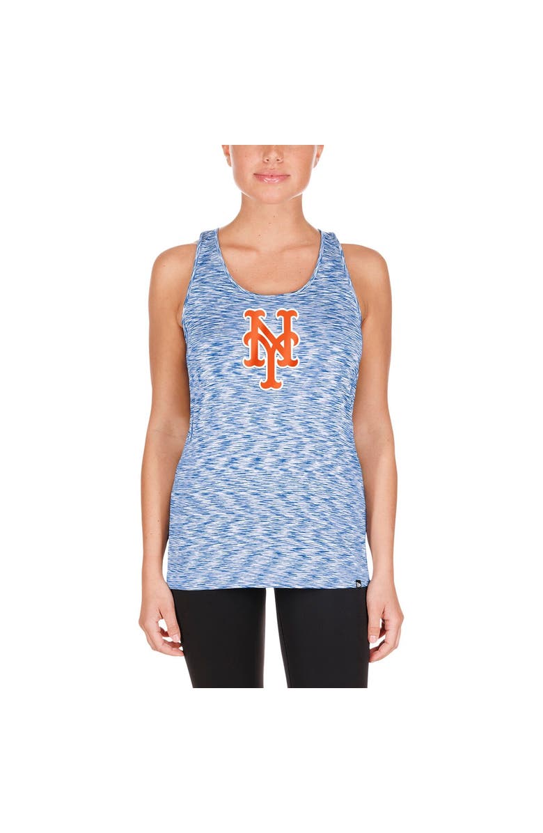 New Era Women's New Era Royal New York Mets Space Dye Keyhole Back Tank Top, Alternate, color, Royal