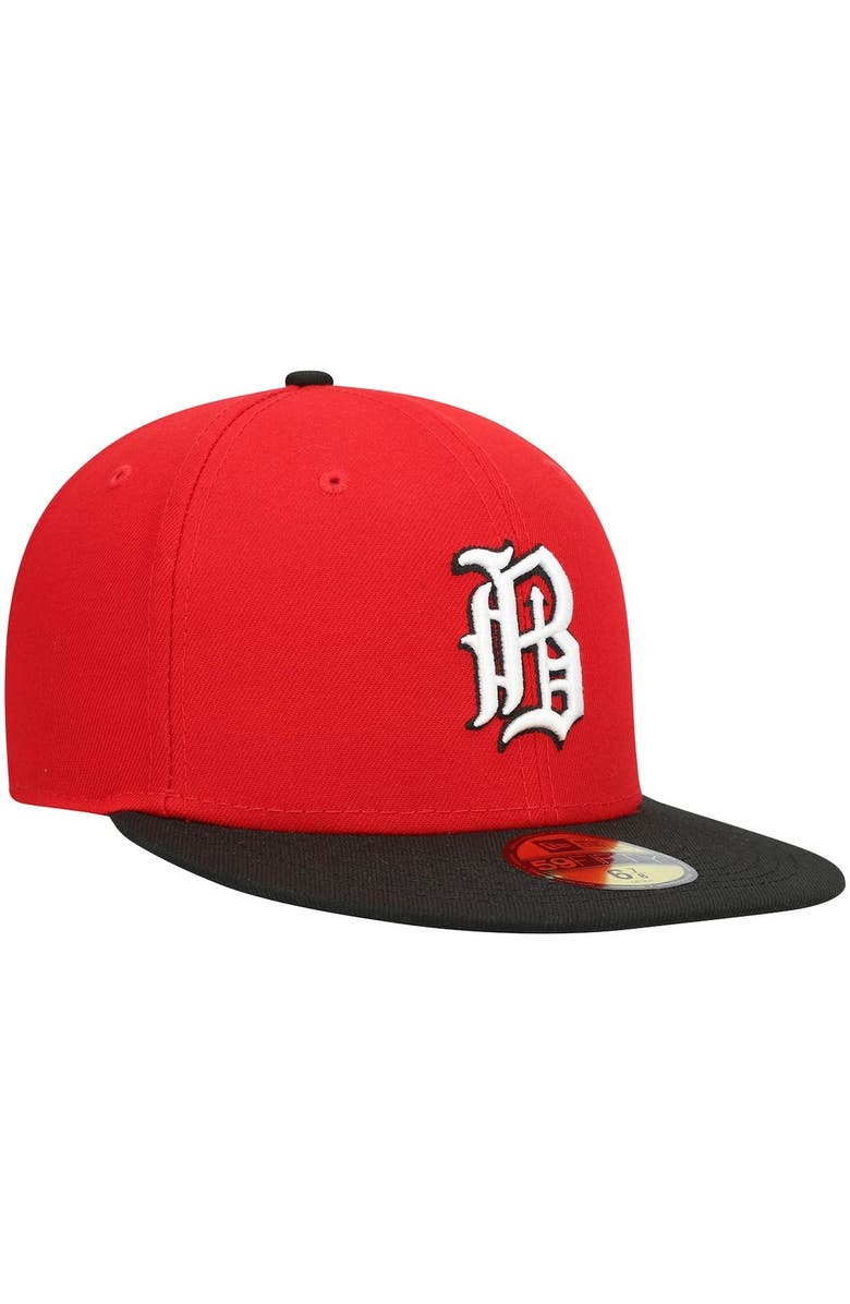 New Era Men's New Era Red Birmingham Barons Alternate Authentic Collection 59FIFTY Fitted Hat, Alternate, color, Red