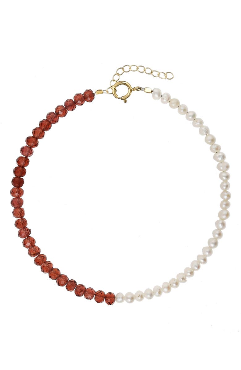KOZAKH Elo Stone & Freshwater Pearl Beaded Bracelet, Main, color, 