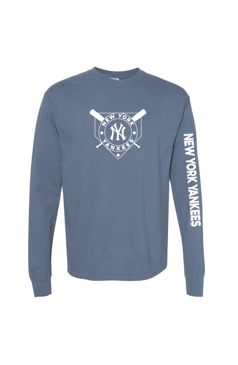 SOFT AS A GRAPE Women's Soft as a Grape Navy New York Yankees Pigment Dye Long Sleeve T-Shirt, Alternate, color, Navy